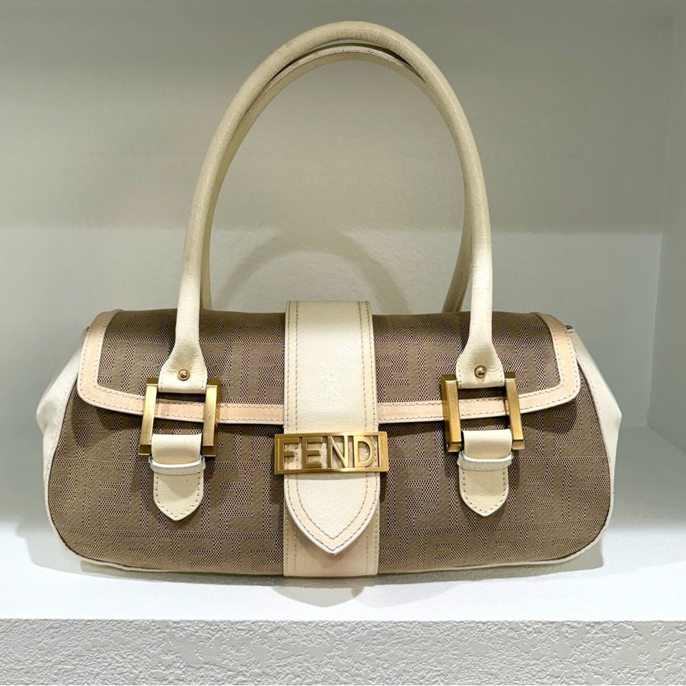 •••SOLD•••Auth Fendi Zucca Brown Monogram Shadow Shoulder Bag